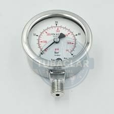 MANOMETRO  0-6 bar ACC 1.0 DIAL 4PLG CONEXION 1/2 PLG
