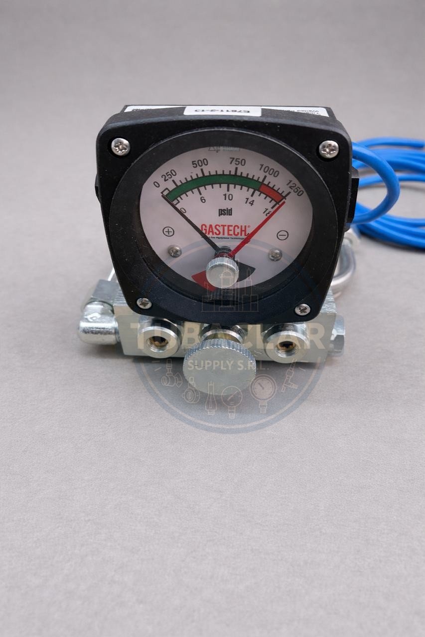 MANOMETRO DIFERENCIAL PARA FILTRO GASTECH CONEXION TUBING 1/4"
